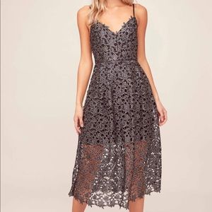 ASTR Metallic Lace Dress